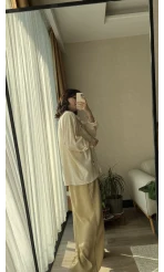 Deniz Kabuklu Krem Gömlek