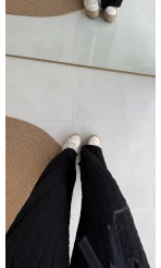 Dep Bürümcük Pantolon Siyah