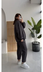 Devin Sweatshirt Eşofman Takımı - Antrasit - Kod: 25602