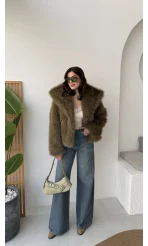 Dilvin Yüksel Bel Mavi Denim Jean Pantolon