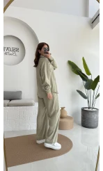 Diva Modal Gömlek Pantolon Takım Haki