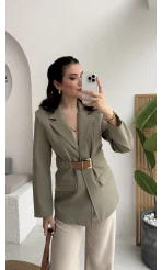 Dolph Kemer Detay Blazer Ceket - Mint - Kod: 4162