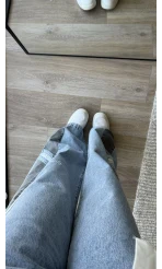 Düşük Bel Detaylı Jean