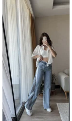 Düşük Bel Detaylı Jean
