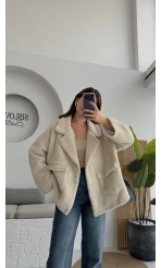 Dyla Yumoş Ceket - Taş - Kod: 7008