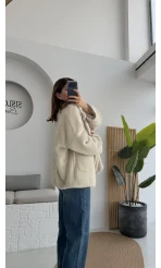 Dyla Yumoş Ceket - Taş - Kod: 7008