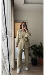 Ed Kuşaklı Pantolon Haki Takım - Kec - 51835