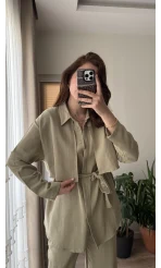 Ed Kuşaklı Pantolon Haki Takım - Kec - 51835