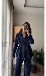 Ed Kuşaklı Pantolon Lacivert Takım - Kec - 51835