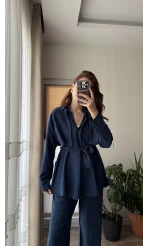 Ed Kuşaklı Pantolon Lacivert Takım - Kec - 51835