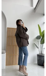 Elana - Suya Dayanıklı Kuşaklı Trenç Kahve