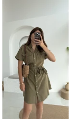 ELBİSE Flam Elbise - Haki