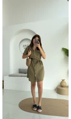 ELBİSE Flam Elbise - Haki