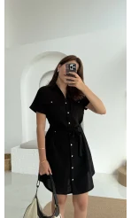 ELBİSE Flam Elbise - Siyah