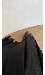 Eleanor Asimetrik Kesim Saten Etek - Siyah - Kod: 3362