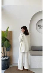 Eliora Çift Bağcıklı Triko Takım - Kırık Beyaz