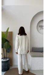 Eliora Çift Bağcıklı Triko Takım - Kırık Beyaz