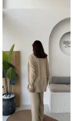 Eliora Çift Bağcıklı Triko Takım - Taş