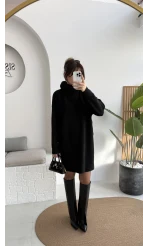 Ellarosa Boğazlı Elbise - Siyah - Kod: 5111