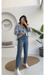 Ely Mavi Straight Fit Jean Pantolon - Kod: 726