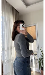 Emilie Taşlı Yumoş Kazak Antrasit