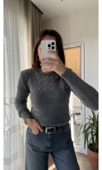 Emilie Taşlı Yumoş Kazak Antrasit