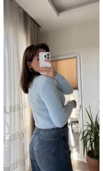 Emilie Taşlı Yumoş Kazak Mavi