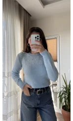 Emilie Taşlı Yumoş Kazak Mavi