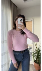 Emilie Taşlı Yumoş Kazak Pembe