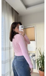 Emilie Taşlı Yumoş Kazak Pembe