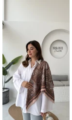 Etnik Desenli Vizon Fular/Eşarp