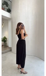 Etoile Dökümlü Taşlı Pantolon - Siyah - Kod: 51434