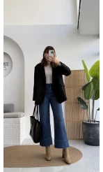 Faylinn Vatkalı Blazer Ceket - Siyah - Kod: 7437