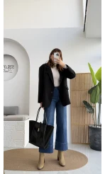 Faylinn Vatkalı Blazer Ceket - Siyah - Kod: 7437