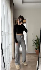 Fitili Triko Eşofman Altı Gri