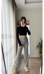 Fitili Triko Eşofman Altı Gri