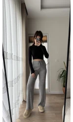 Fitili Triko Eşofman Altı Gri