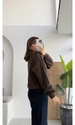 Fitilli Sweat - Kahverengi - Kod: 1053