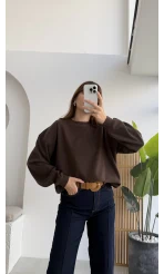 Fitilli Sweat - Kahverengi - Kod: 1053