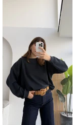 Fitilli Sweat - Lacivert - Kod: 1053