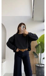Fitilli Sweat - Lacivert - Kod: 1053