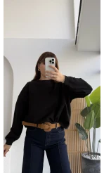 Fitilli Sweat - Siyah - Kod: 1053