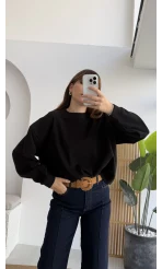 Fitilli Sweat - Siyah - Kod: 1053