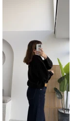 Fitilli Sweat - Siyah - Kod: 1053