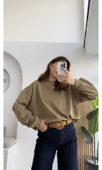 Fitilli Sweat - Toprak - Kod: 1053