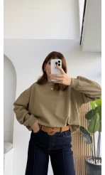 Fitilli Sweat - Toprak - Kod: 1053