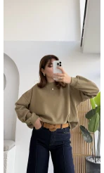 Fitilli Sweat - Toprak - Kod: 1053