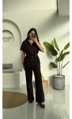 Flam Kahve Keten Takım