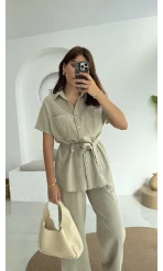 Flam Mint Keten Takım