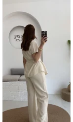 Flam Taş Keten Takım